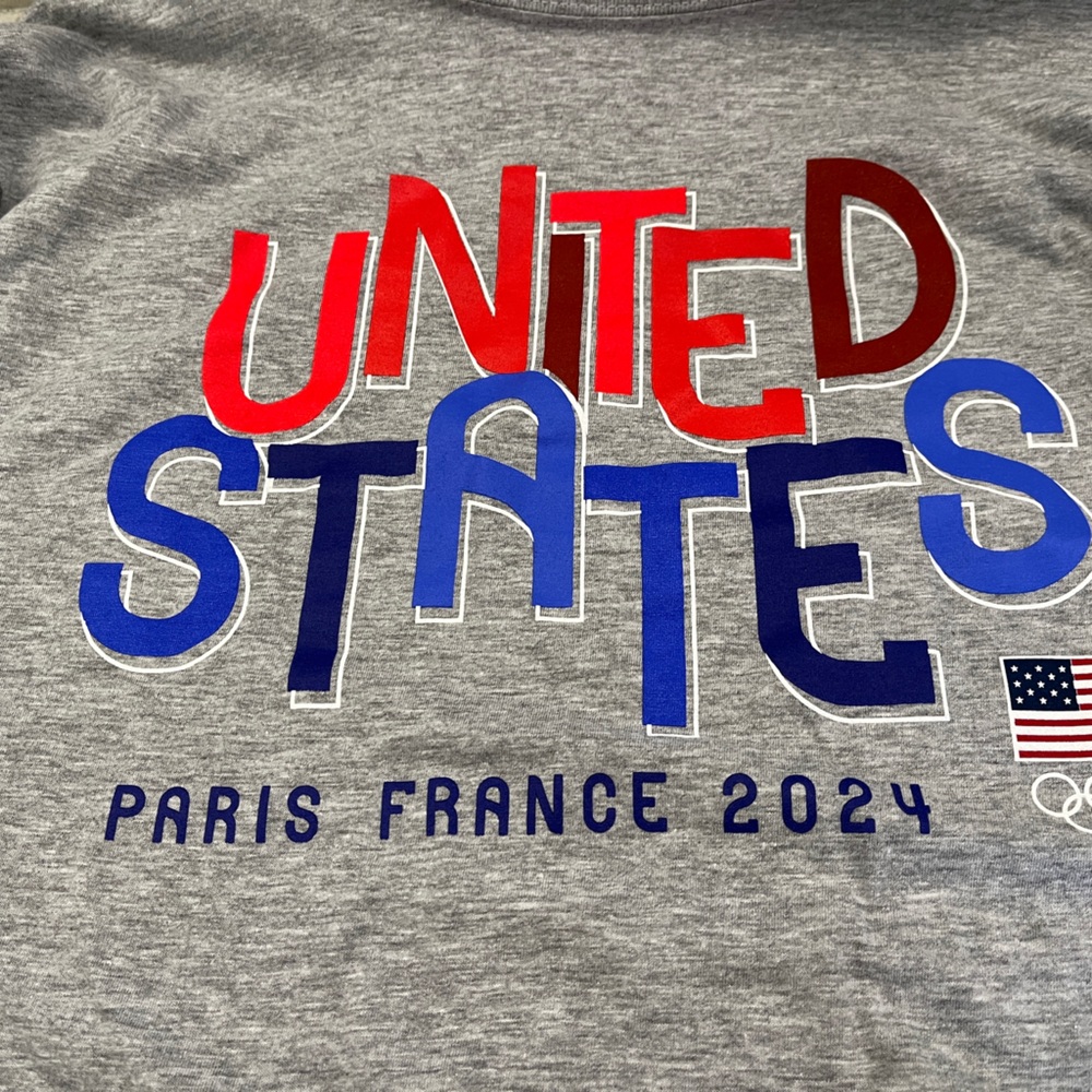 2024 Olympics Fanatics Gray United States Long Sleeve Tee - Picture 2 of 5